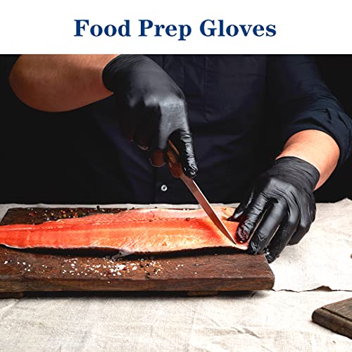 YKANG Black Nitrile GlovesDisposable Gloves Latex Free 100 PCSCooking GlovesFood PrepBBQHousehold Cleaning GlovesLarge - Image 5