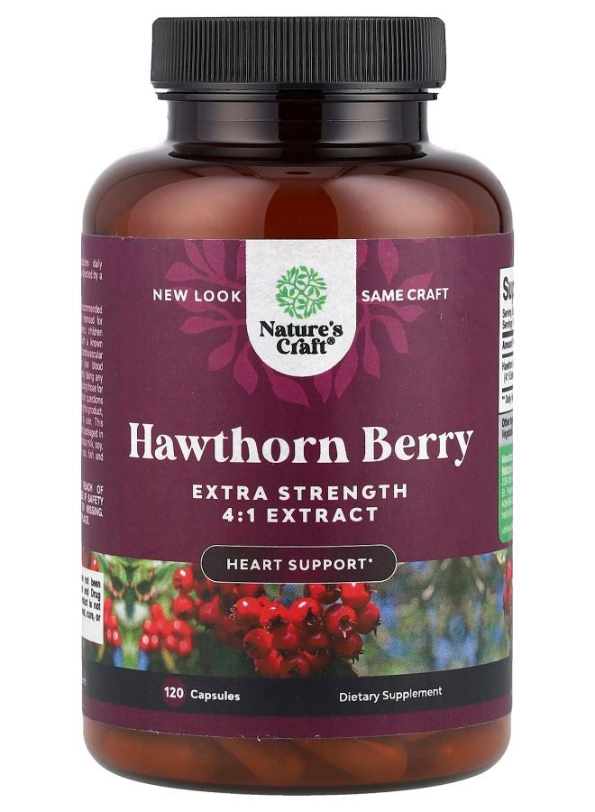Nature's Craft مستخلص توت الزعرور قوة إضافية 120 كبسولة