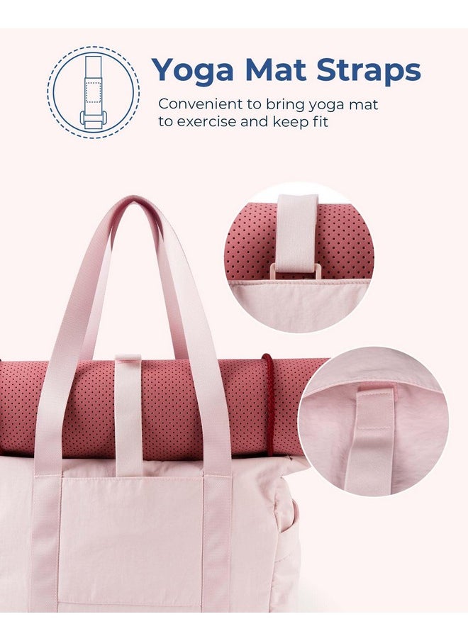 BAGSMART BAGSMART Tote Bag for Women with Zipper, Gym Tote with Compartments, Work Tote Nurse Dance Yoga Bag for Sport, Travel  - Image 4