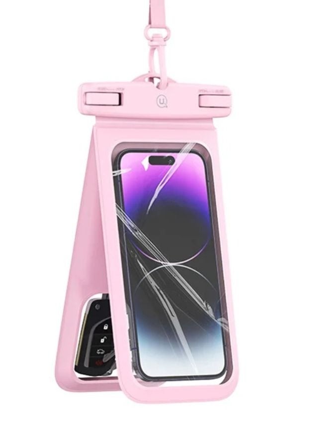 Usams Universal 7-Inch Double Pack Waterproof Mobile Phone Pouch Case with Lanyard – IPX8 Certified Floating Dry Bag with Double Lock Seal for iPhone, Samsung, Huawei – Touchscreen Friendly, Dustproof, Sandproof for Swimming, Beach & Underwater Use  - Image 1