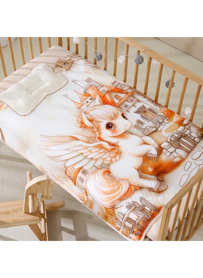 Class A Baby Cartoon Four-layer Printing Pad 80*100 Mother And Baby Washable Large Size Newborn Mattress