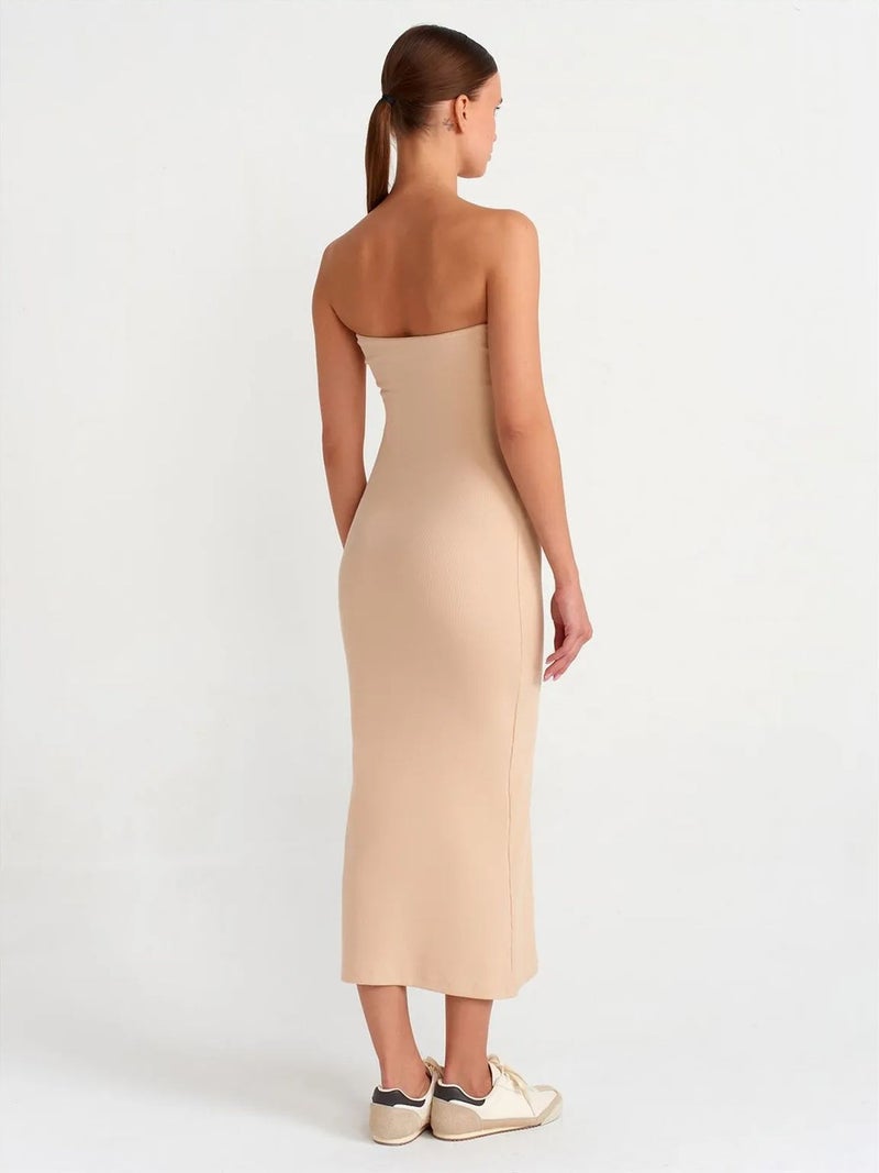 DILVIN Strapless Bodycon Midi Dress - Image 2
