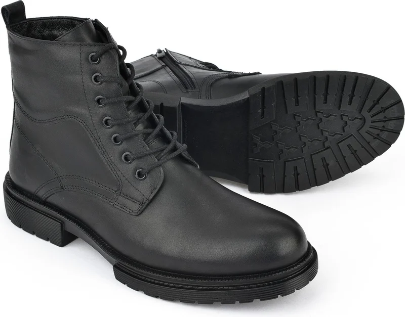 Ziya , Men's Genuine Leather Boots 143423Z2106 Black