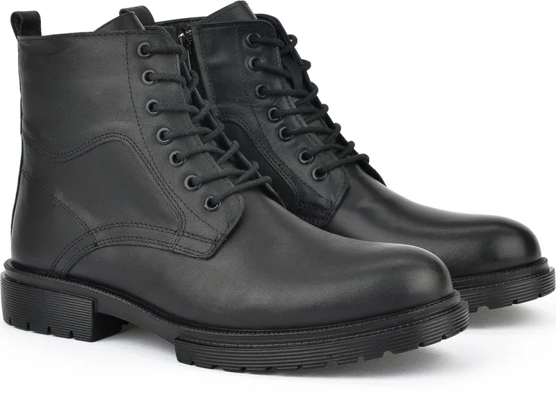 Ziya , Men's Genuine Leather Boots 143423Z2106 Black