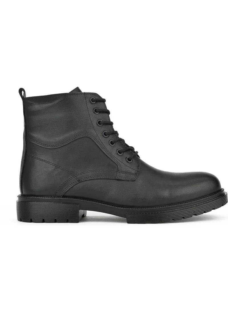 Ziya , Men's Genuine Leather Boots 143423Z2106 Black