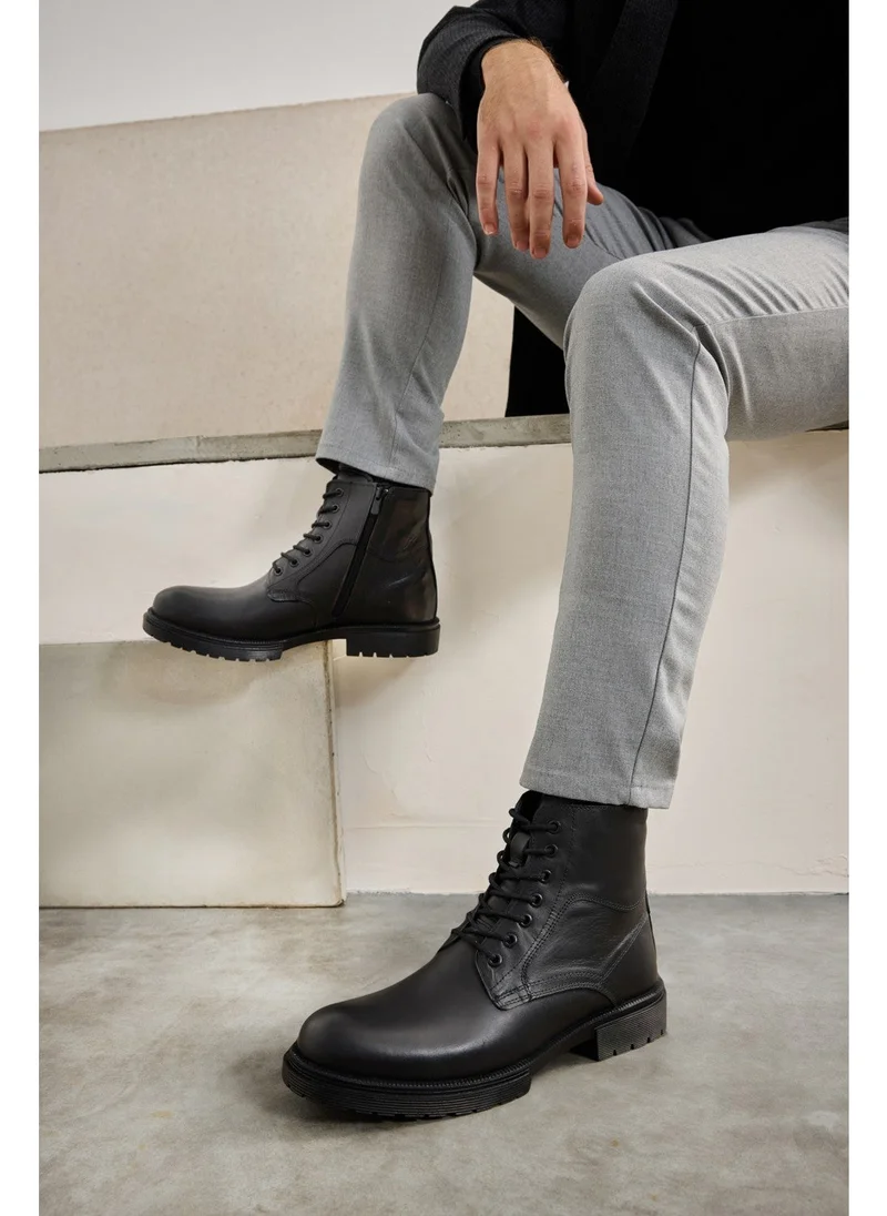 Ziya , Men's Genuine Leather Boots 143423Z2106 Black