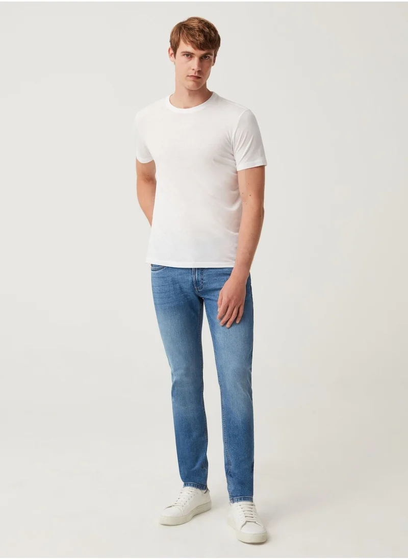 او في اس OVS Mens Slim Jean