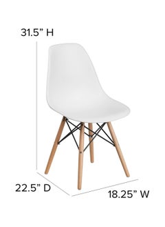 Mahmayi كرسي طعام بلاستيكي من Mahmayi Ultimate Eames Style DSW - أبيض  - Image 4