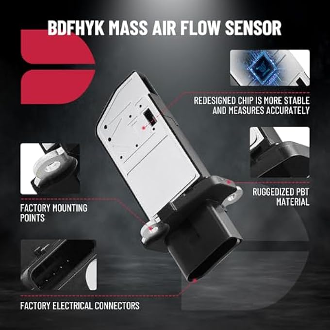BDFHYK Mass Air Flow Sensor Meter Maf 06F906461A 06D906461 Maf0052 Af10144 Mas0349 Compatible With A4 A3 A4 Quattro Gti Jetta Passat Eos Tt Tiguan A3 Quattro Cc - Image 5
