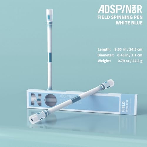 ADSPINZOR Spinning Pen - Gradient Field White-Blue, Rolling Finger Rotating Pen for Beginners, Gaming Trick Pen Mod, Smooth Rolling Trick Pen Ideal for Learning Pen Spinning, Stress Relief for Teens - Image 3