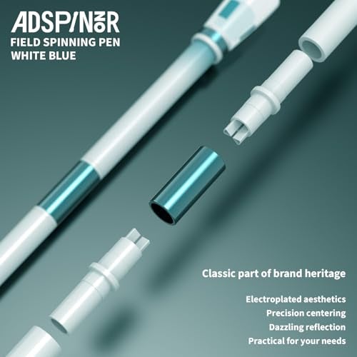 ADSPINZOR Spinning Pen - Gradient Field White-Blue, Rolling Finger Rotating Pen for Beginners, Gaming Trick Pen Mod, Smooth Rolling Trick Pen Ideal for Learning Pen Spinning, Stress Relief for Teens - Image 4