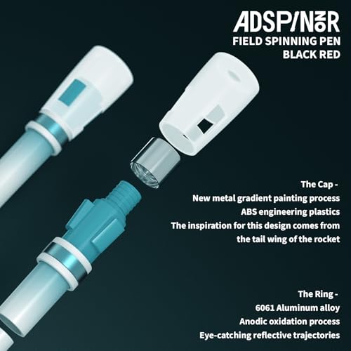 ADSPINZOR Spinning Pen - Gradient Field White-Blue, Rolling Finger Rotating Pen for Beginners, Gaming Trick Pen Mod, Smooth Rolling Trick Pen Ideal for Learning Pen Spinning, Stress Relief for Teens - Image 5