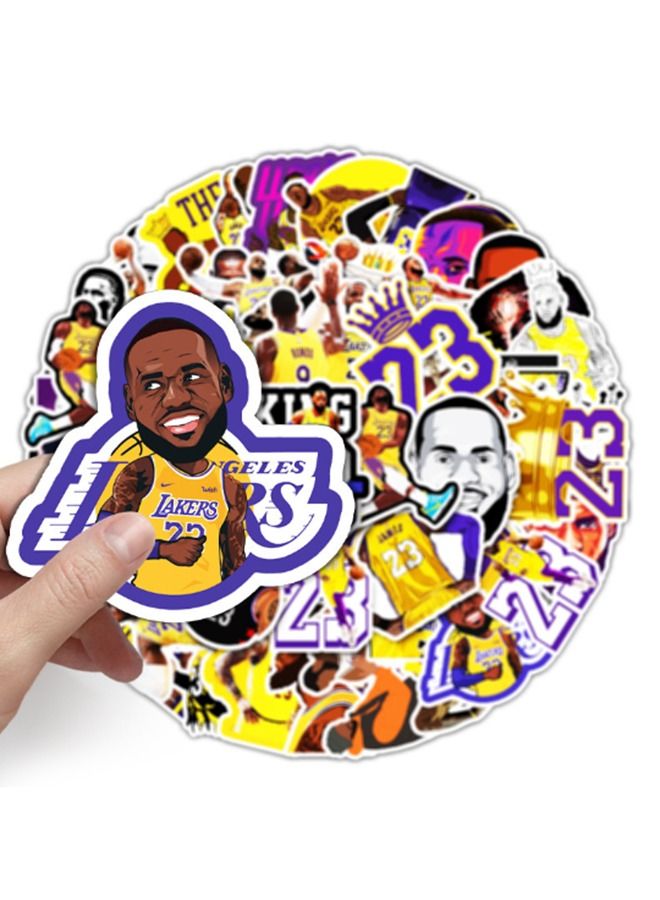 50-Piece NBA Basketball Star Lebron James Doodles Sticker Set - Image 1