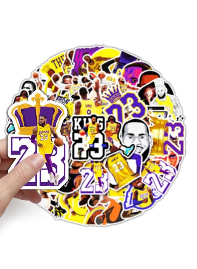 50-Piece NBA Basketball Star Lebron James Doodles Sticker Set - Image 2