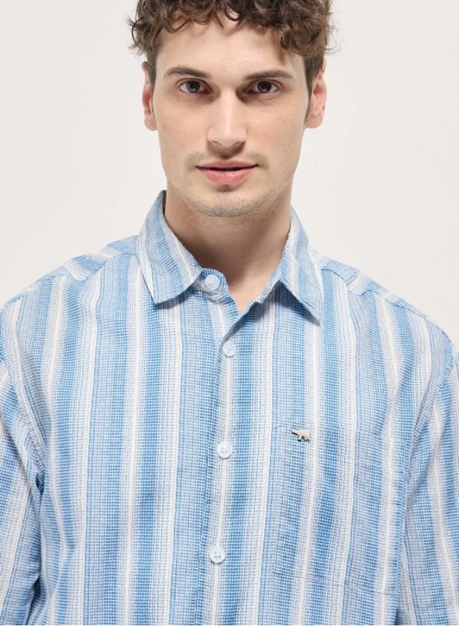 THE BEAR HOUSE Men's Shirt for Casual and Formal Wear | Classic Button-Down Style for Office, Daily Use, Travel, Events & All-Season Outfits | Versatile & Stylish Wardrobe Essential for Every Occasion