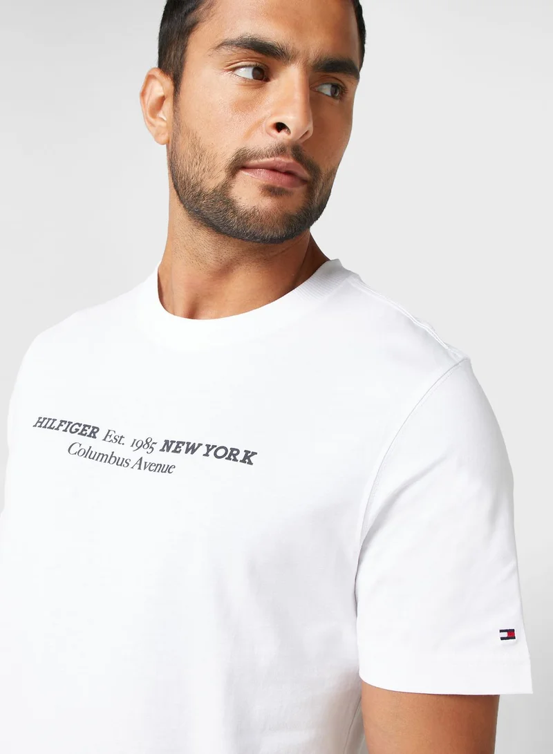 TOMMY HILFIGER Slogan Crew Neck T-Shirt
