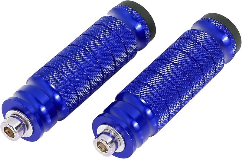 F FIERCE CYCLE 1 Pair 6mm Aluminum Aolly Motorcycle Rearsets Rear Set Footrest Footpeg Foot Rest Peg Motorbike Bike Cycling Blue - Image 1