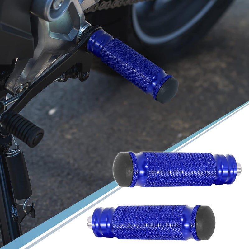 F FIERCE CYCLE 1 Pair 6mm Aluminum Aolly Motorcycle Rearsets Rear Set Footrest Footpeg Foot Rest Peg Motorbike Bike Cycling Blue - Image 3