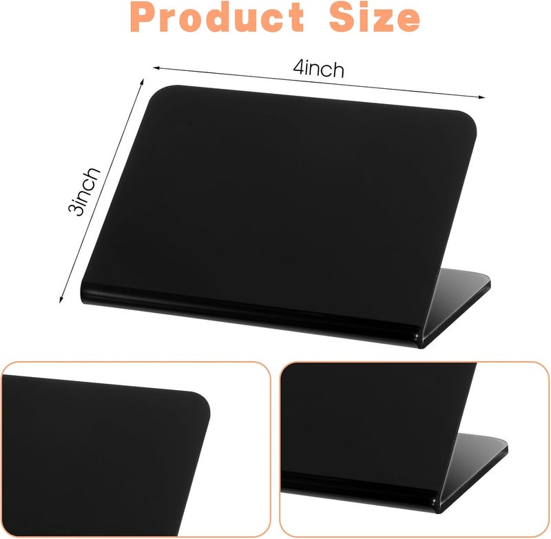 20 Pack Acrylic Chalkboard Sign, Black Mini Tabletop Chalkboard Signs, Small Tent Chalkboards Blackboard for Weddings, Birthday Parties, Message Board Signs, Bakery and Retail Label(4 x 2.9 Inch) - Image 2