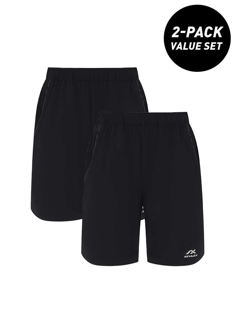 Athlex Men's 2-Pack Combat 9 Training Shorts – Loose Fit with ATANTIODOR Odor Control, Adjustable Waistband & Durable Nylon for Gym - Image 2