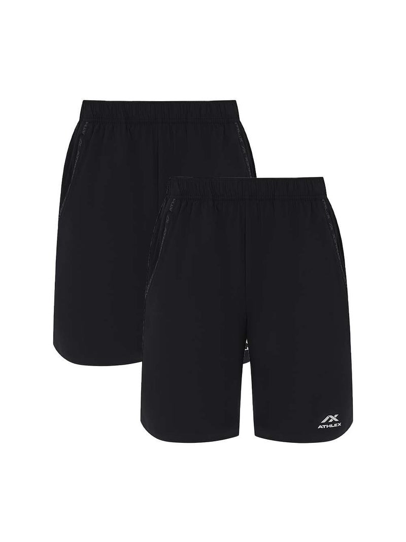 Athlex Men's 2-Pack Combat 9 Training Shorts – Loose Fit with ATANTIODOR Odor Control, Adjustable Waistband & Durable Nylon for Gym - Image 1