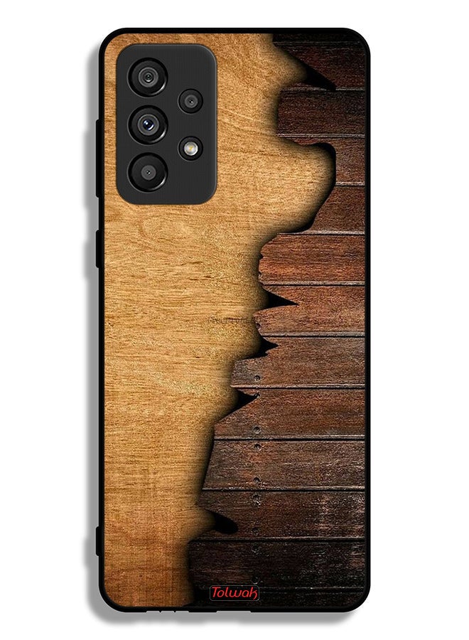 Tolwak Samsung Galaxy A73 5G Protective Case Cover Vintage Wood Pattern - Image 1