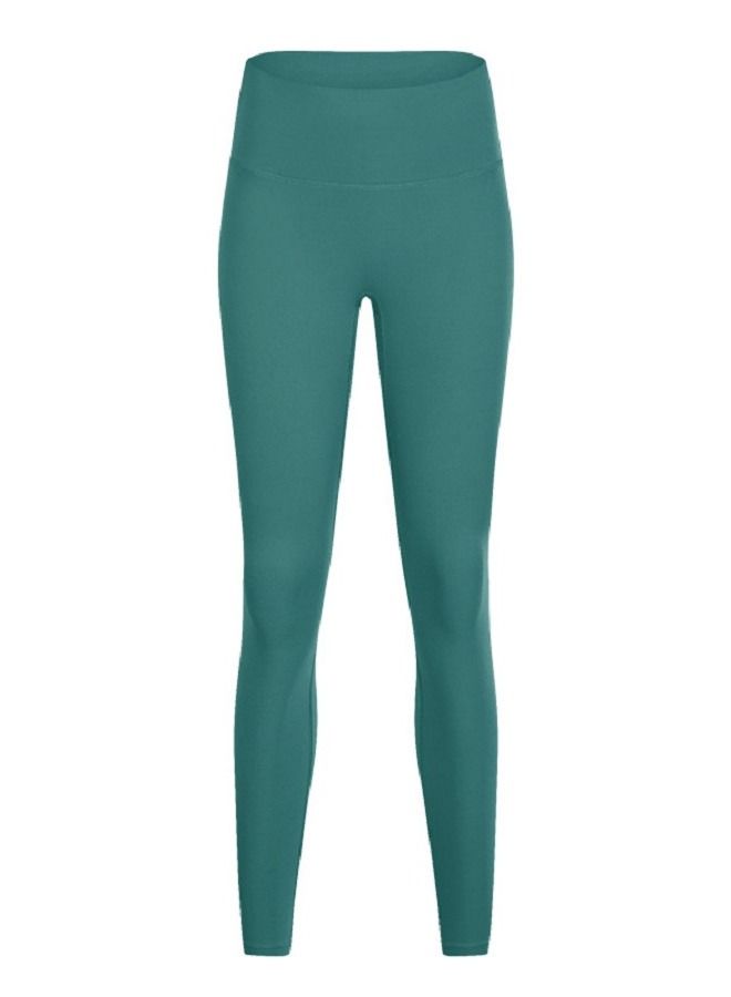 Loquat Solid Stretch Yoga Long Pants Green  - Image 1
