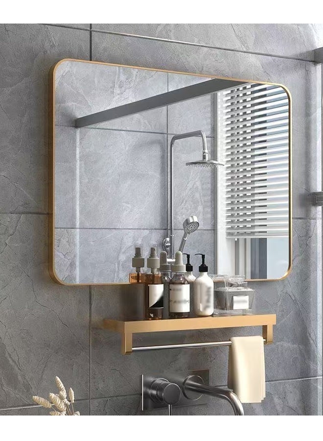 fashionhome Premium Wall Mounted Bathroom Vanity Makeup Mirror Aluminum Frame Vertical or Horizontal for Bathroom or Bedroom 80x60 cm - Image 5
