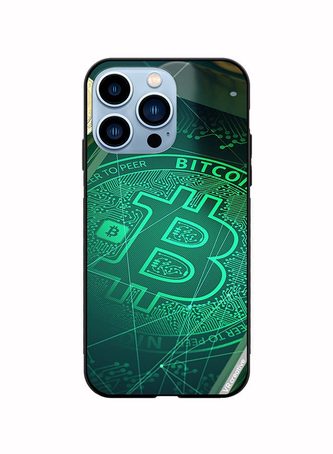 VR CREATIVE Protective Case Cover For Apple iPhone 13 Pro Bitcoin Design Multicolour - Image 1
