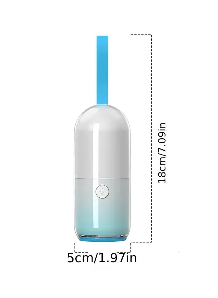 Generic Flashlight hanging camping outdoor Rechargeable Built In Battery indoor ABS Camping Led water proof camping lamp sos light,warm glow light (Blue)  - Image 2