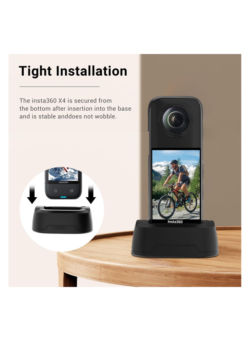 SYOSI Silicone Stand Holder for Insta360 X4 - Stable Non-Slip Desktop Base Support for Insta 360 X4 Accessories, Secure Fit and Anti-Slip Stability for Desktop and Floor Use - Image 2