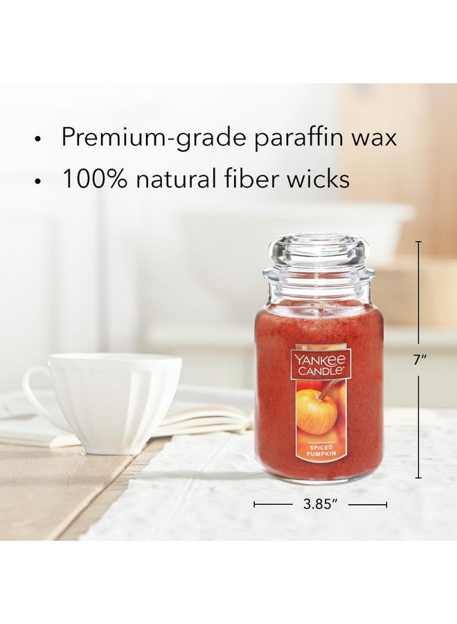 Yankee Candle Spiced Pumpkin Scented, Classic 22oz Large Jar Single Wick, Over 110 Hours of Burn Time, Perfect Accent for Fall Decor & Gifting - Image 4