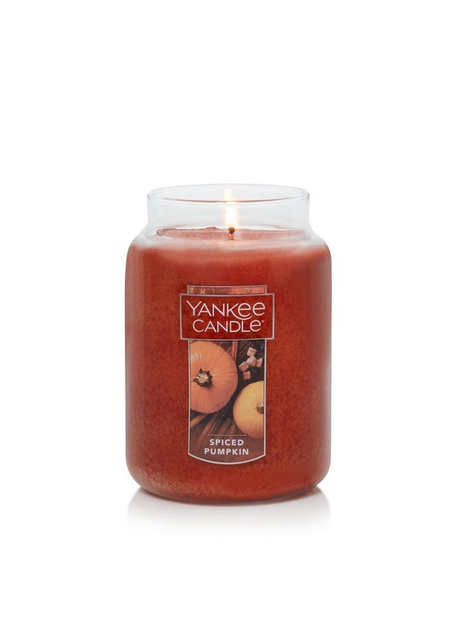 Yankee Candle Spiced Pumpkin Scented, Classic 22oz Large Jar Single Wick, Over 110 Hours of Burn Time, Perfect Accent for Fall Decor & Gifting - Image 2