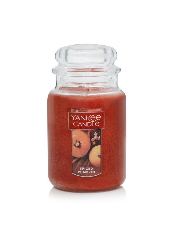 Yankee Candle Spiced Pumpkin Scented, Classic 22oz Large Jar Single Wick, Over 110 Hours of Burn Time, Perfect Accent for Fall Decor & Gifting - Image 1