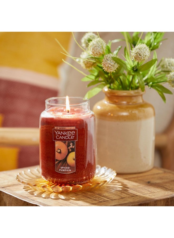 Yankee Candle Spiced Pumpkin Scented, Classic 22oz Large Jar Single Wick, Over 110 Hours of Burn Time, Perfect Accent for Fall Decor & Gifting - Image 3