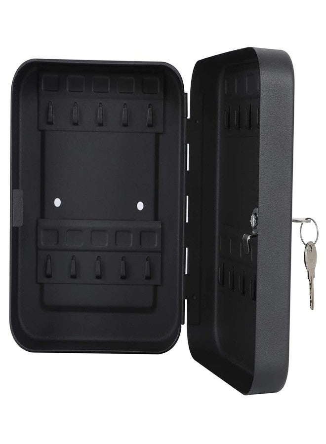 HDR MALL Metal Key Holder Locker Wall Home Key Storage Box Cabinet Lock Wall Mounted Key Organizer Safe Key Security Cabinet Lock Box for Indoor Outdoor (Black) - Image 3