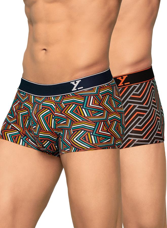 XYXX Pack of 2 - Men Printed Breathable Cotton Trunks - Image 1