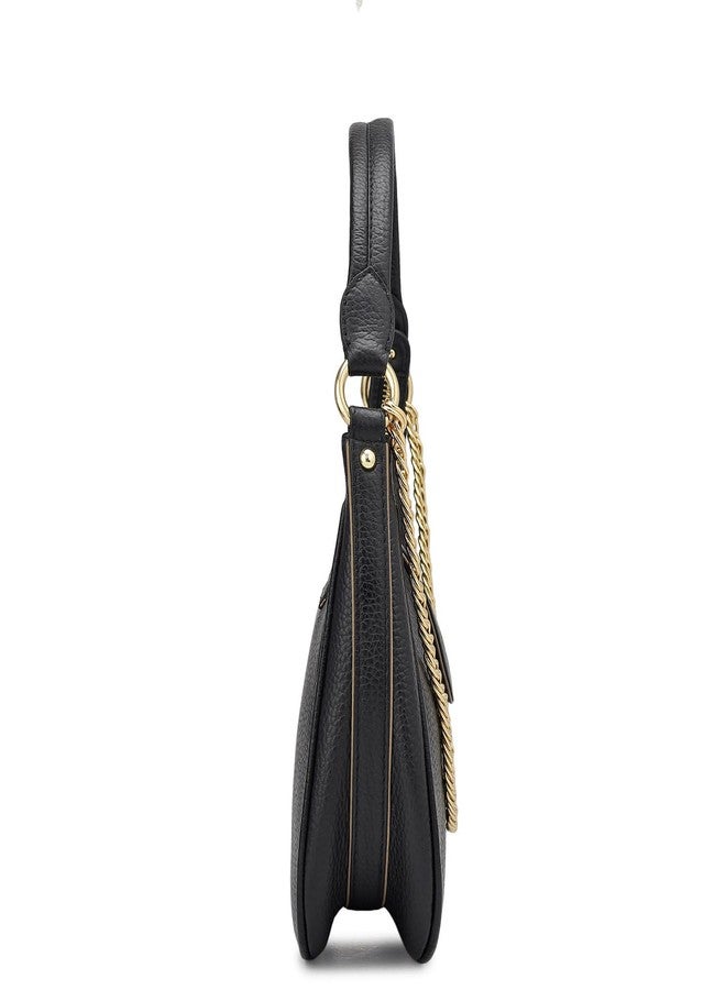 Da Milano Leather Sling Bag for Women - Black (01682OL) - Image 3