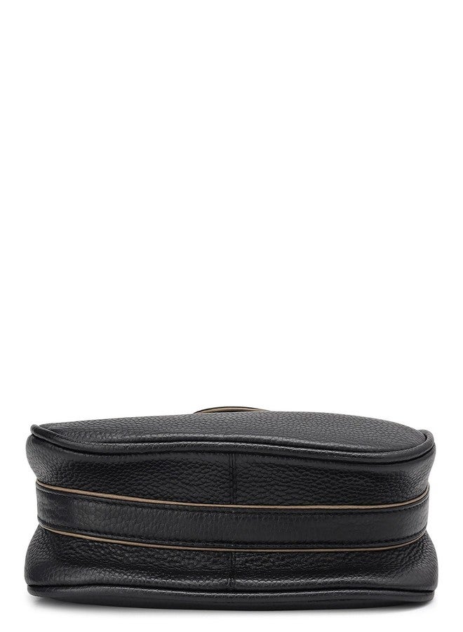 Da Milano Leather Sling Bag for Women - Black (01682OL) - Image 5