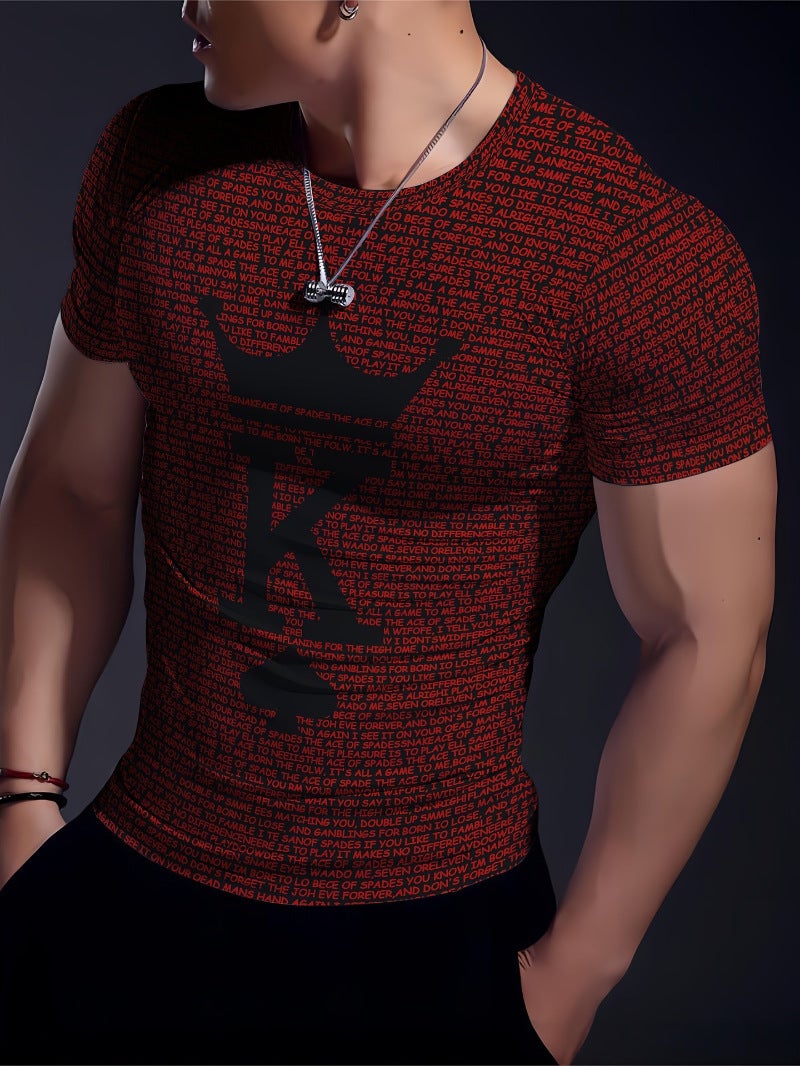 3D Digital Printing Men's Short-Sleeved Round Neck T-Shirt - Image 1