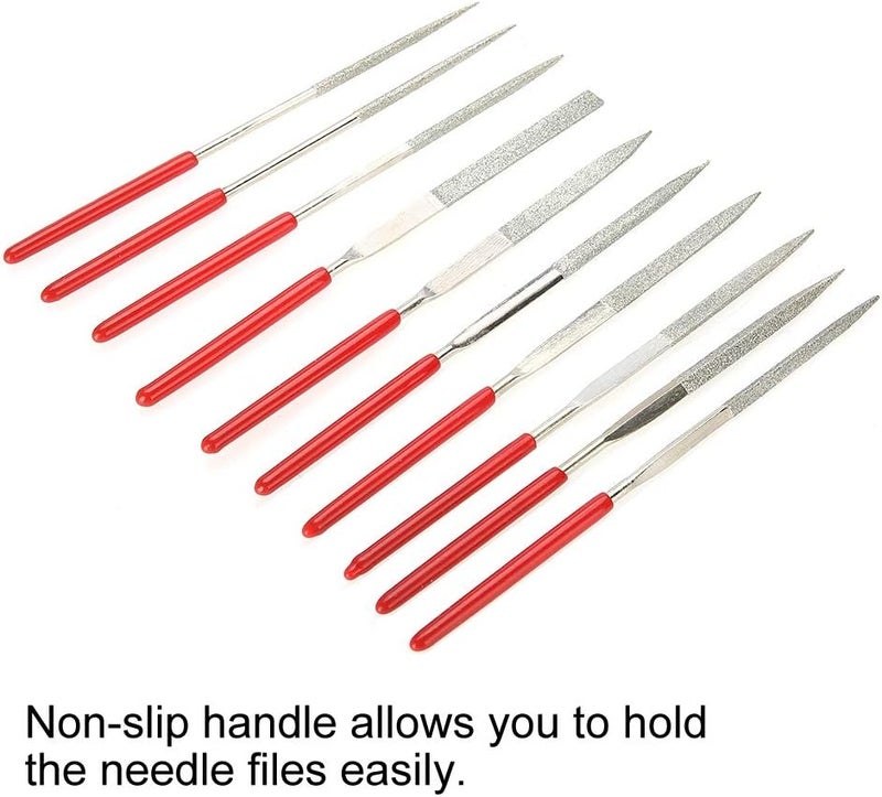 klarako 10Pcs Wood RASP with Premium Grade Steel Hand File, Round Hand RASP, Half Round Flat & Needle Files, Filing Tool Woodworking DIY Mini Handcraft Wood Rasp Files Needle Set for Sharping Wood - Image 5