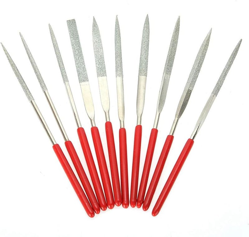 klarako 10Pcs Wood RASP with Premium Grade Steel Hand File, Round Hand RASP, Half Round Flat & Needle Files, Filing Tool Woodworking DIY Mini Handcraft Wood Rasp Files Needle Set for Sharping Wood - Image 1