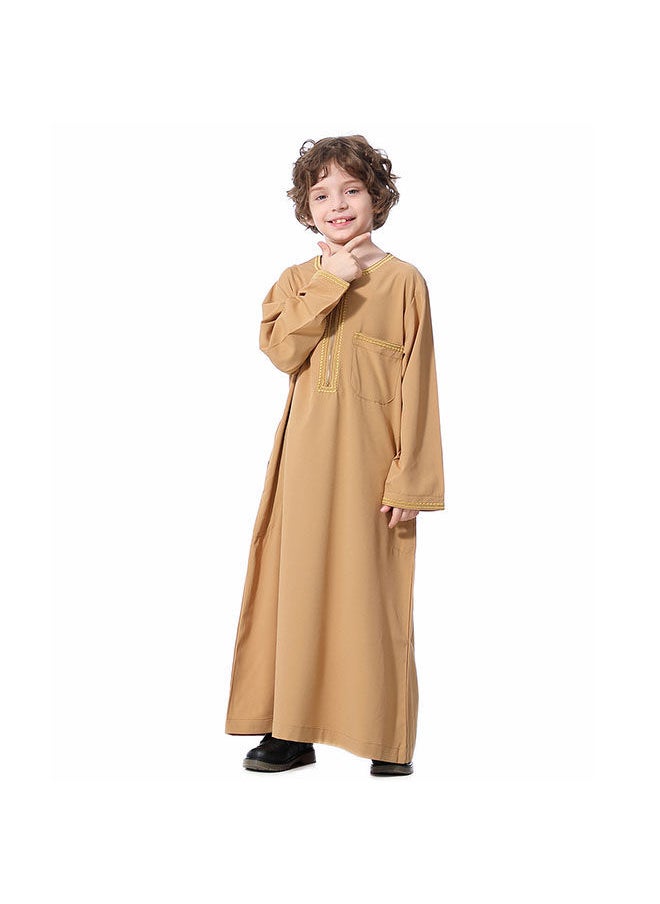 NIBEMINENT - Boys' Muslim embroidered gowns Chinese tunic festival clothes - Image 1