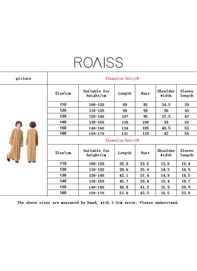 NIBEMINENT - Boys' Muslim embroidered gowns Chinese tunic festival clothes - Image 1