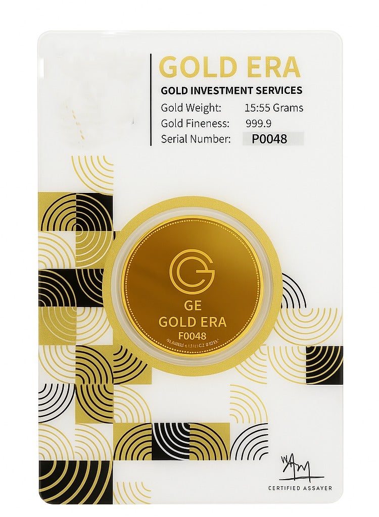 جولد ايرا Gold Era 15.55g Gold Coin – 24K 999.9 Pure Gold Collectible Coin Featuring Great Pyramids Design | Certified Investment Gold Coin  - Image 2