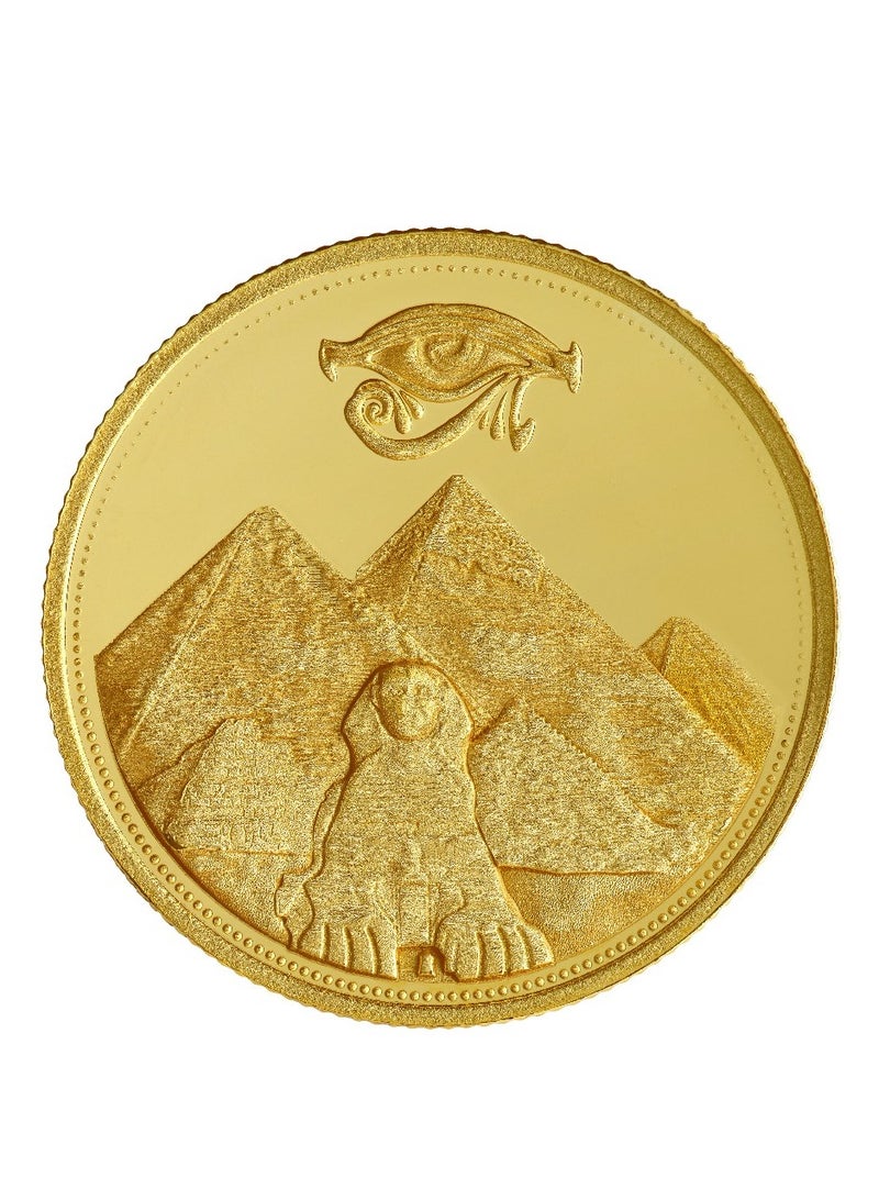 جولد ايرا Gold Era 15.55g Gold Coin – 24K 999.9 Pure Gold Collectible Coin Featuring Great Pyramids Design | Certified Investment Gold Coin  - Image 3