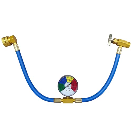 UHANBUT R134A Car AC Refrigerant Charge Hose Kit R134A Quick Coupler Car Air Conditioning Recharge Hose with Gauge 12 Can Tap for Measuring LowPressure Fits CarsHome AC Refrigerant - Image 1