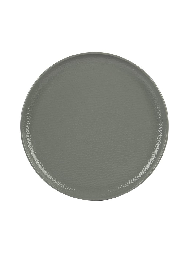 MARKET 99 Melamine Round Serving Full Plates Set of 6 | Grey Hammered Design Dinner & Serving Plates | Lightweight Kitchen Serveware for Breakfast, Lunch, Dinner & Home Dining Use - Image 5