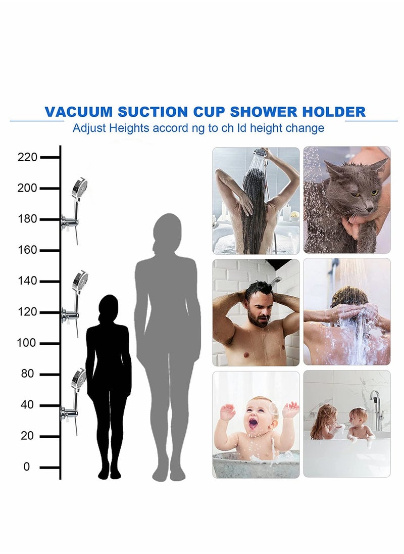 SYOSI Bathroom Showers Holder, 15° Suction Cup Adjustable Shower Head Holder Removable Wall Mounted Handheld Shower Head Bracket for Home Bathroom Accessories, Suction Cup Style  - Image 4
