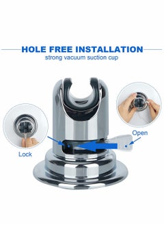 SYOSI Bathroom Showers Holder, 15° Suction Cup Adjustable Shower Head Holder Removable Wall Mounted Handheld Shower Head Bracket for Home Bathroom Accessories, Suction Cup Style  - Image 2